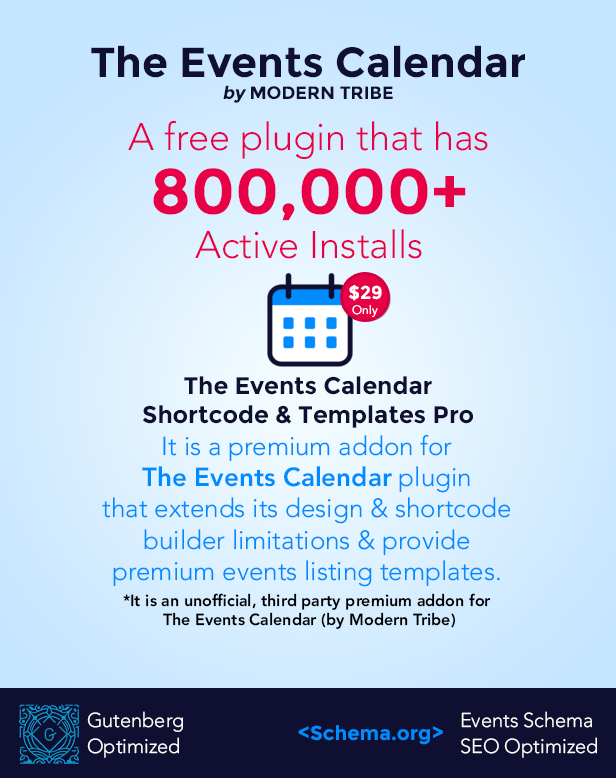 Events Shortcodes & Templates Pro Addon For The Events Calendar - 2