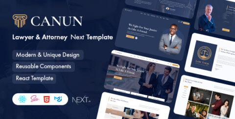 Canun – Lawyer and Attorney Next Js Template