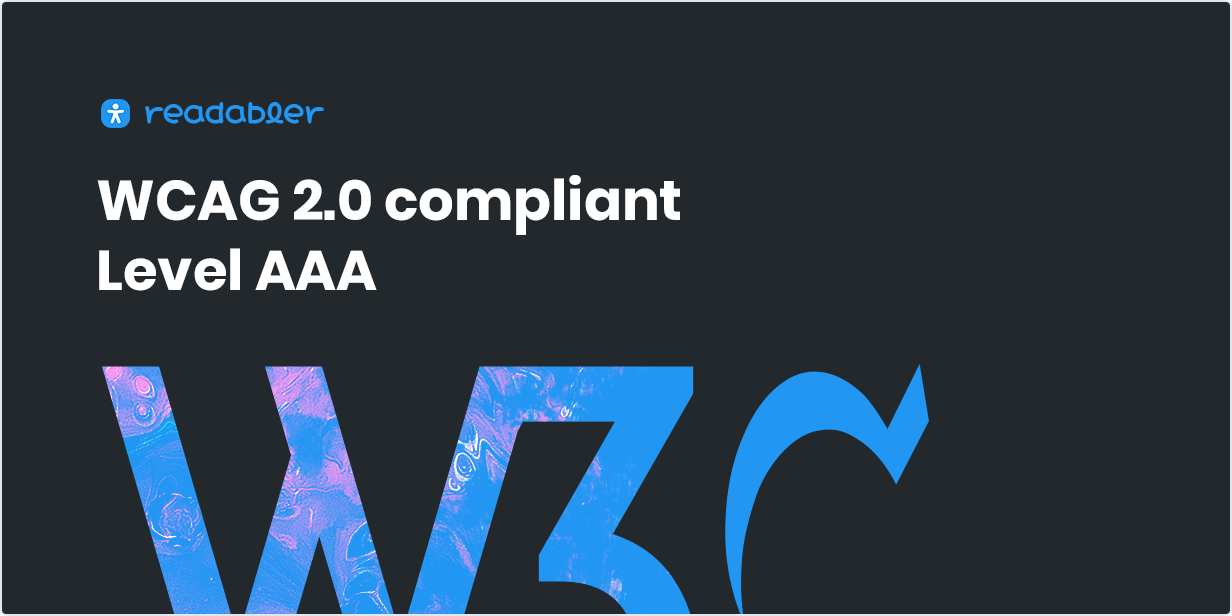 WCAG 2.0( Level AAA ) compliant