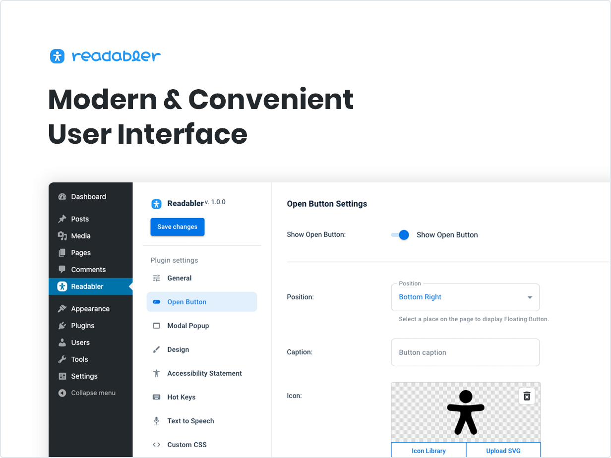 Modern & Convenient User Interface
