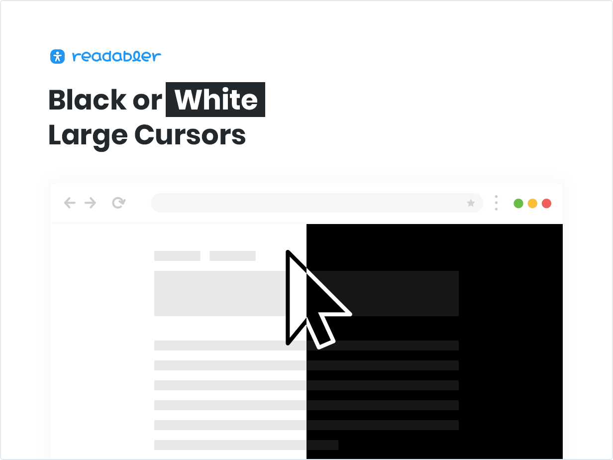 Black or White Large Cursors