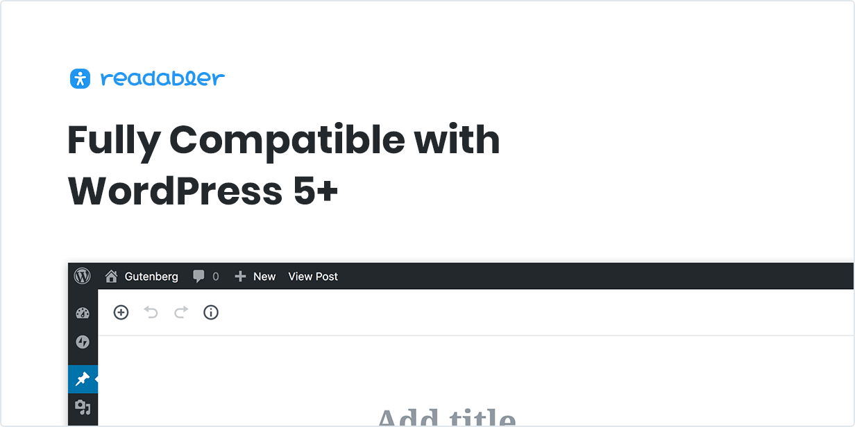 WordPress Accessibility Plugin fully Compatible with WordPress 5+