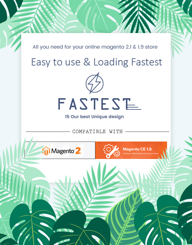 Fastest - Magento 2 & 1.9 with 15  Unique Homepages - Welcome