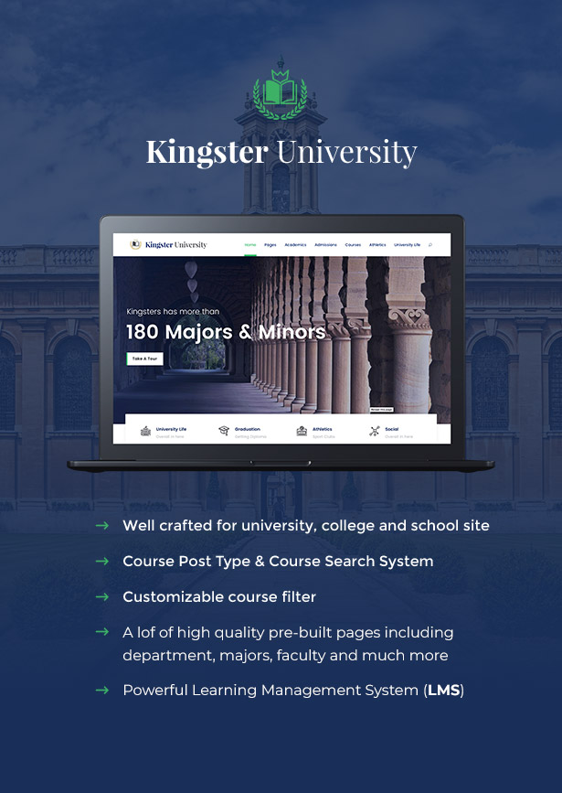 Kingster - LMS Education For University, College and School - 2