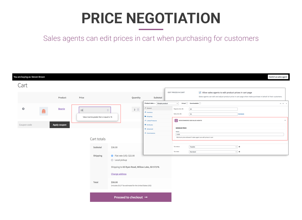WooCommerce B2B - Edit prices overview