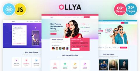 Ollya - Dating and Community Site React Js Template