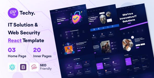 Techy – IT Solution & Web Security React Template