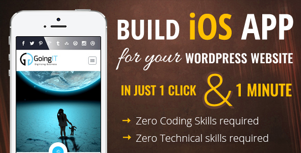 iWappPress builds iOS Mobile App for any WordPress Website