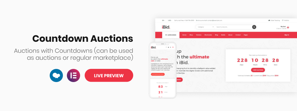 iBid - Multi Vendor Auctions WooCommerce Theme - 7