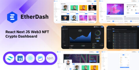 Etherdash - React Next JS Web3 NFT Crypto Dashboard