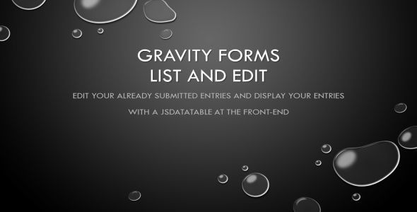 Gravity Forms - List & Edit