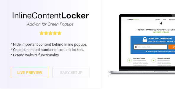 Inline Content Locker - Green Popups Add-On
