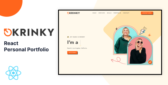 Krinky – Personal Portfolio React Template