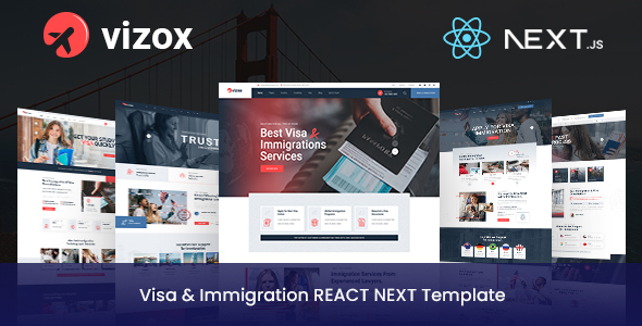 Vizox - Visa & Immigration React Next HTML