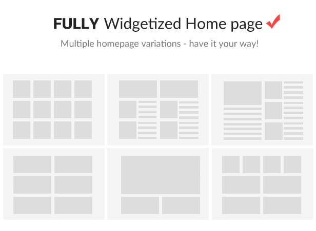 Widgetized Homepage
