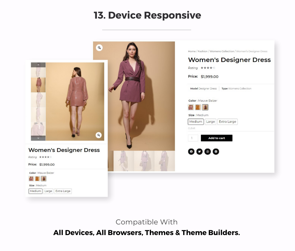 WooCommerce Variation Swatches Mobile