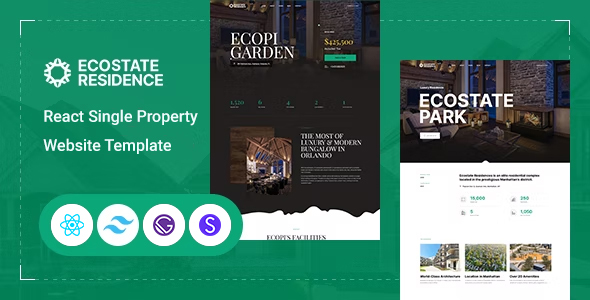 Ecostate - React Single Property Website Template