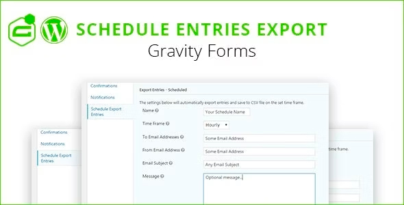 Gravity Forms Schedule Entries Export