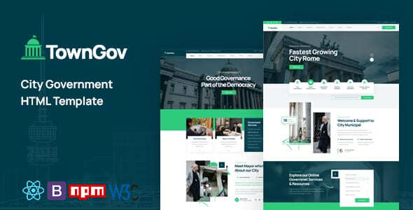 Towngov - City Government React Template