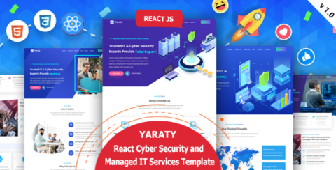 Yaraty - React js Cyber Security & Managed IT Services Template