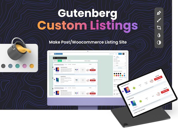 Woocommerce Listings Gutenberg