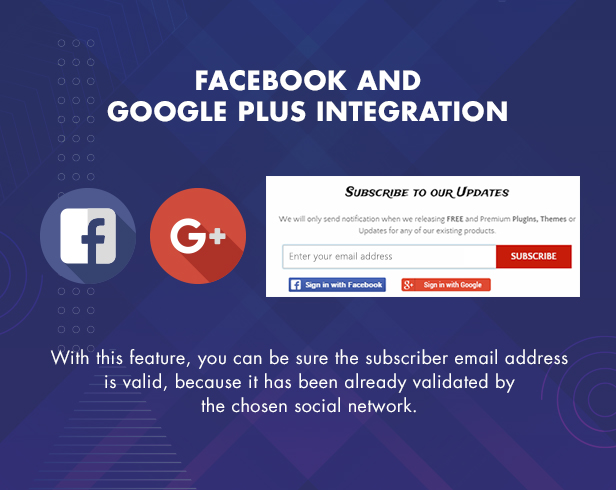 Social Signup, Facebook and Google Plus combined with MailChimp integration