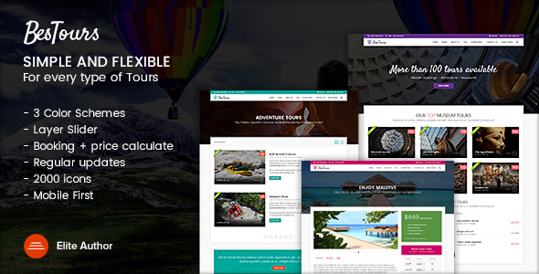 BESTOURS - Tours, Excursions and Travel multipurpose template