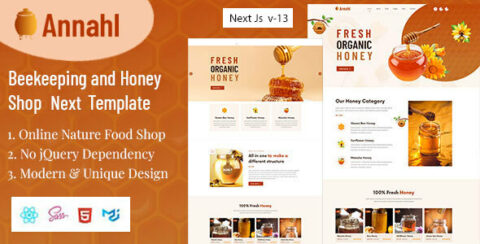 Annahl - Beekeeping and Honey Shop Next Js Template