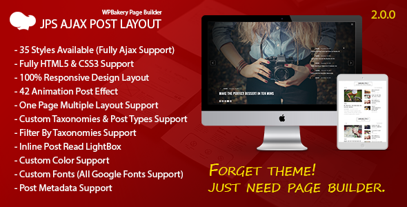 JPS Ajax Post Layout - Addon For WPBakery Page Builder