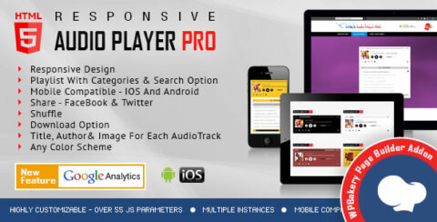 HTML5 Audio Player PRO - Addon for WPBakery Page Builder