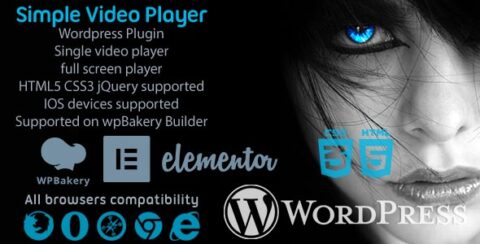 Simple Video Player svPlayer Plugin For WpBakery and Elementor Builder