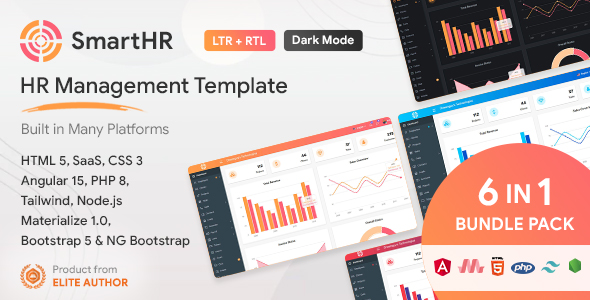 SmartHR - HRMS, Payroll, HR Project Management Admin Dashboard Angular Template