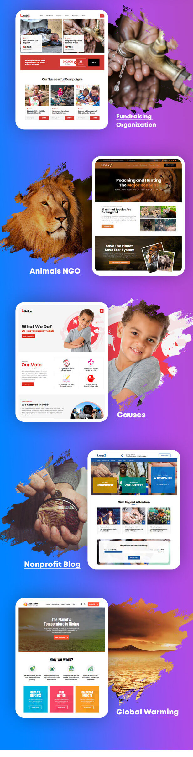 Lifeline 2 - An Ultimate Nonprofit WordPress Theme for Charity, Fundraising and NGO Organizations - 3