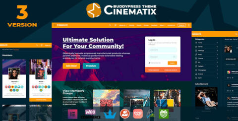 Cinematix - BuddyPress Nouveau Membership Theme