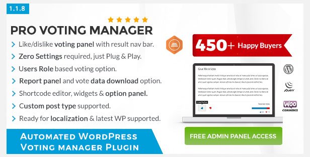 BWL Pro Voting Manager WordPress Plugin