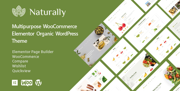 Naturally - Organic Food Elementor WooCommerce Theme