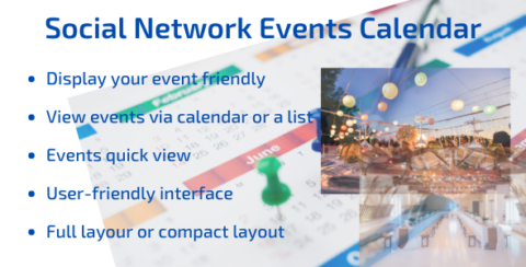 Social Network Events Calendar For WordPress