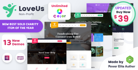 Loveus - NonProfit Charity WordPress Theme