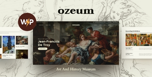 Ozeum | Art Gallery and Museum Modern Creative WordPress Theme +RTL