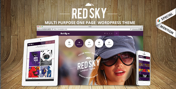 Red Sky - One Page Creative Theme