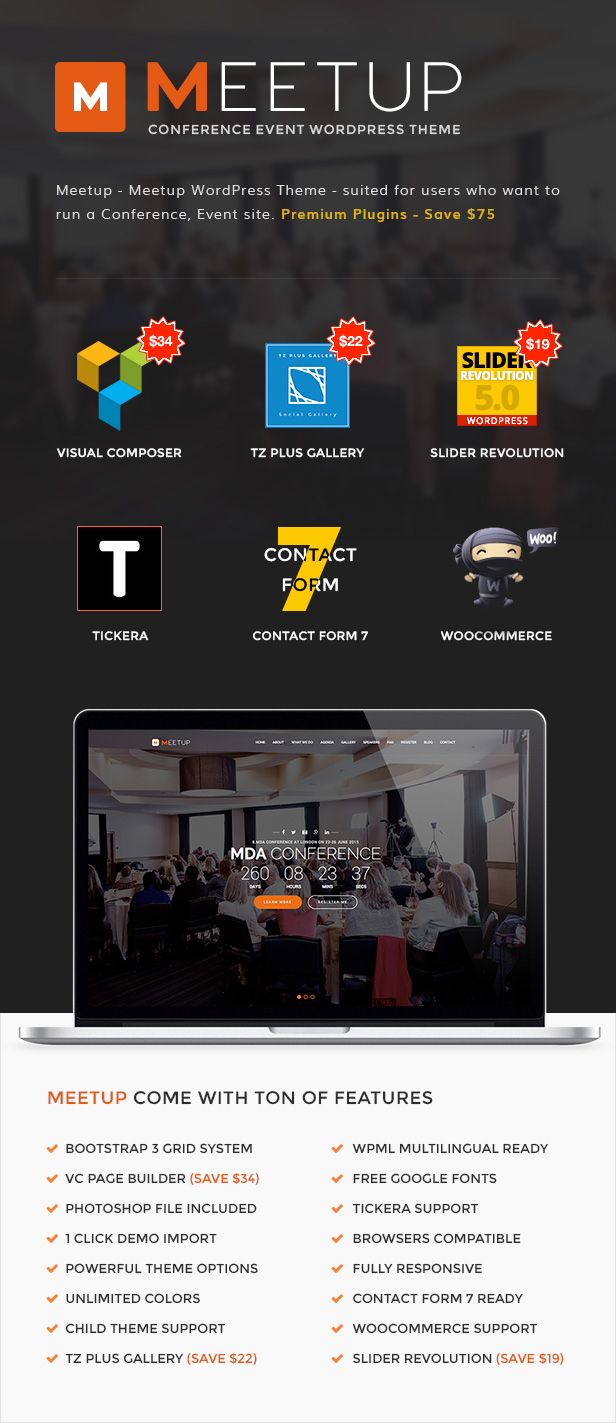 Meetup - Conference Event WordPress Theme - 2
