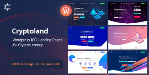 Crypto-land - Crypto Currency Landing Page WordPress Theme