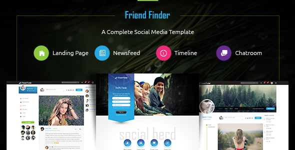 Friend Finder - Social Network HTML5 Template