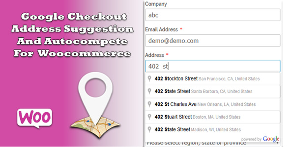 Google Checkout Address Suggestion And Autocomplete For WooCommerce
