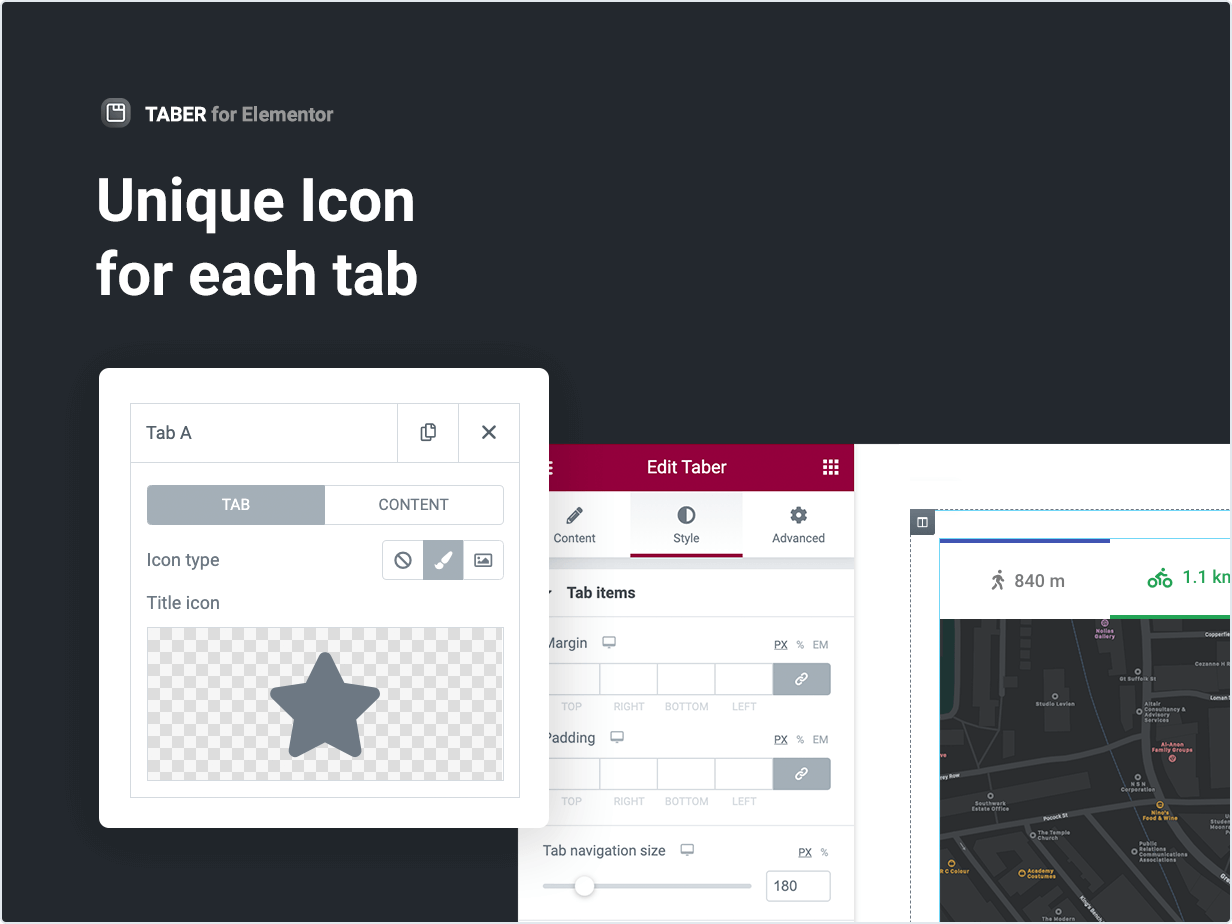 Unique Icon for each tab