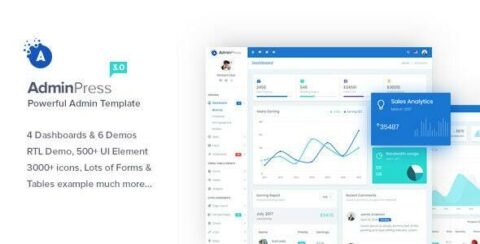 Admin Press - Ultimate & Powerful Bootstrap 4 Dashboard Template