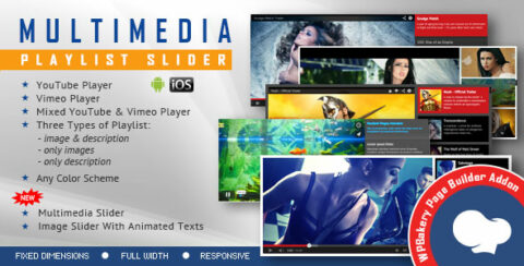 Multimedia Playlist Slider Addon for WPBakery Page Builder