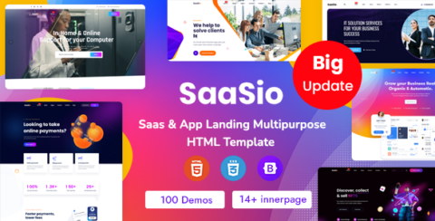 SaaSio - One Page SaaS HTML Template