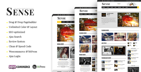 Sense - Responsive Blog Magazine and News Theme